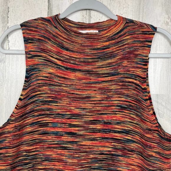 Anthropologie Tami space dyed sleeveless knit tunic top orange red size 1X boho - Picture 4 of 7